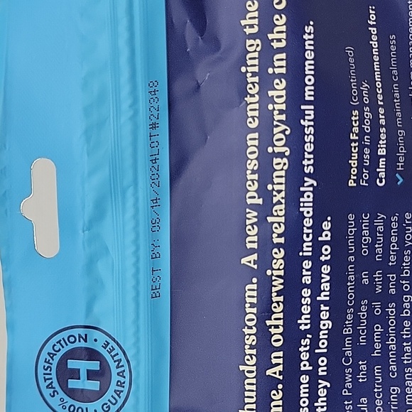 LAST CHANCE! Honest Paws Calm 5mg Bites Dog Treats 9.5oz Peanut Butter Flavor - Picture 3 of 5
